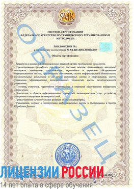 Образец сертификата соответствия (приложение) Киржач Сертификат ISO 27001
